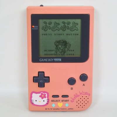 Gameboy Pocket Console Hello Kitty MGB-001 Nintendo M12985178 made