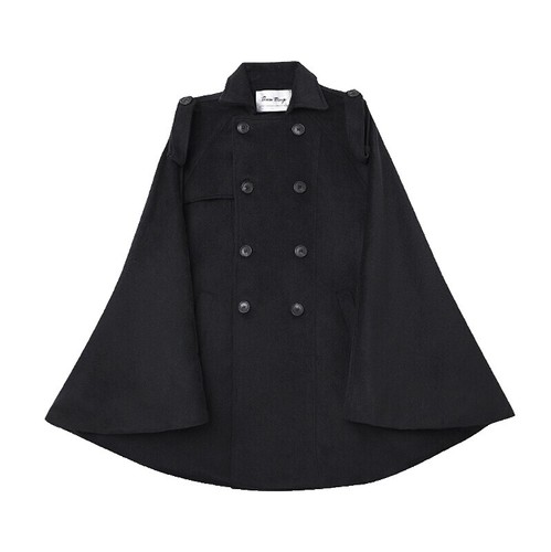 Sou Sou Kyoto Wool Cape Navy Blue Gray NWT | eBay display picture 1