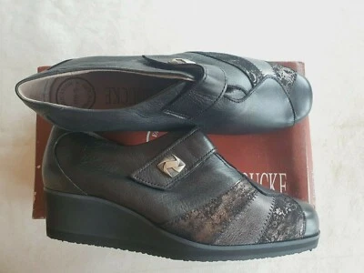 Chaussures en cuir noir/multi neuves Jmg Houcke modèle Palisse taille 38 (pa) - Photo 1/4