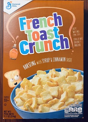 General Mills French toast crunch Crispy Sweetened Corn Breakfast Cereal 11.1 Oz
