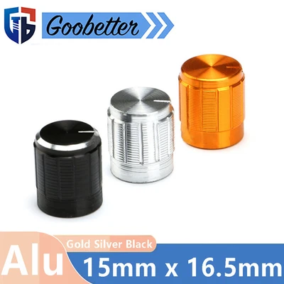 MARKENLOS Potentiometer Knopf Lautstärke Volumen Regler Kappe Rotations Schalter Aluminium