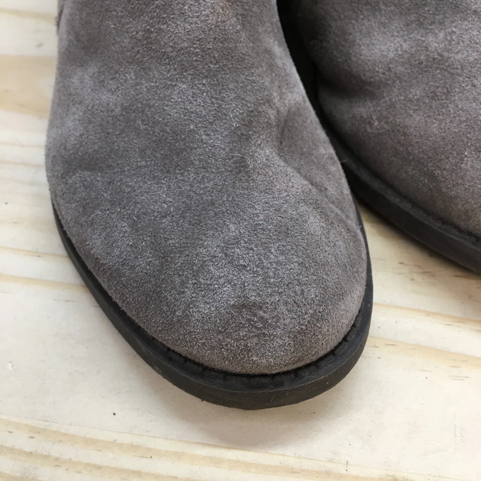 Sole Society Botas Mujer 8 M Botines Tacones Informales Gris Gamuza Pull On Foto 4 de 4