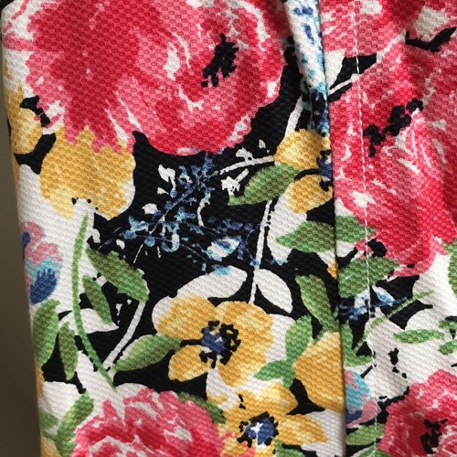TALBOTS abito tubino donna bianco rosa acquerello floreale tela zip nuovo con etichetta tg 6 - Foto 3 di 9
