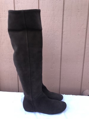 RARE EUS Steve Madden GITZU Over the Knee Boot Brown Suede