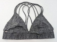 Victoria's Secret PINK Bralette Women's M Gray Heather Unlined Triangle Strappy