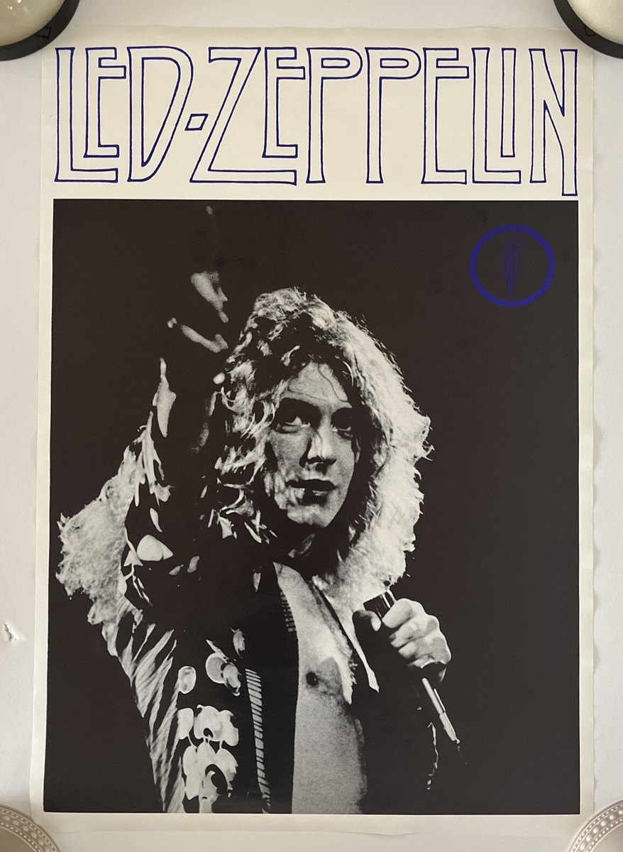 Vintage Blacklight Poster Original Led Zeppelin Robert Plant