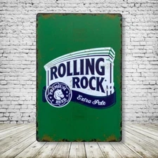 Rolling Rock Beer Vintage Style Tin Metal Bar Sign Man Cave Collectible New