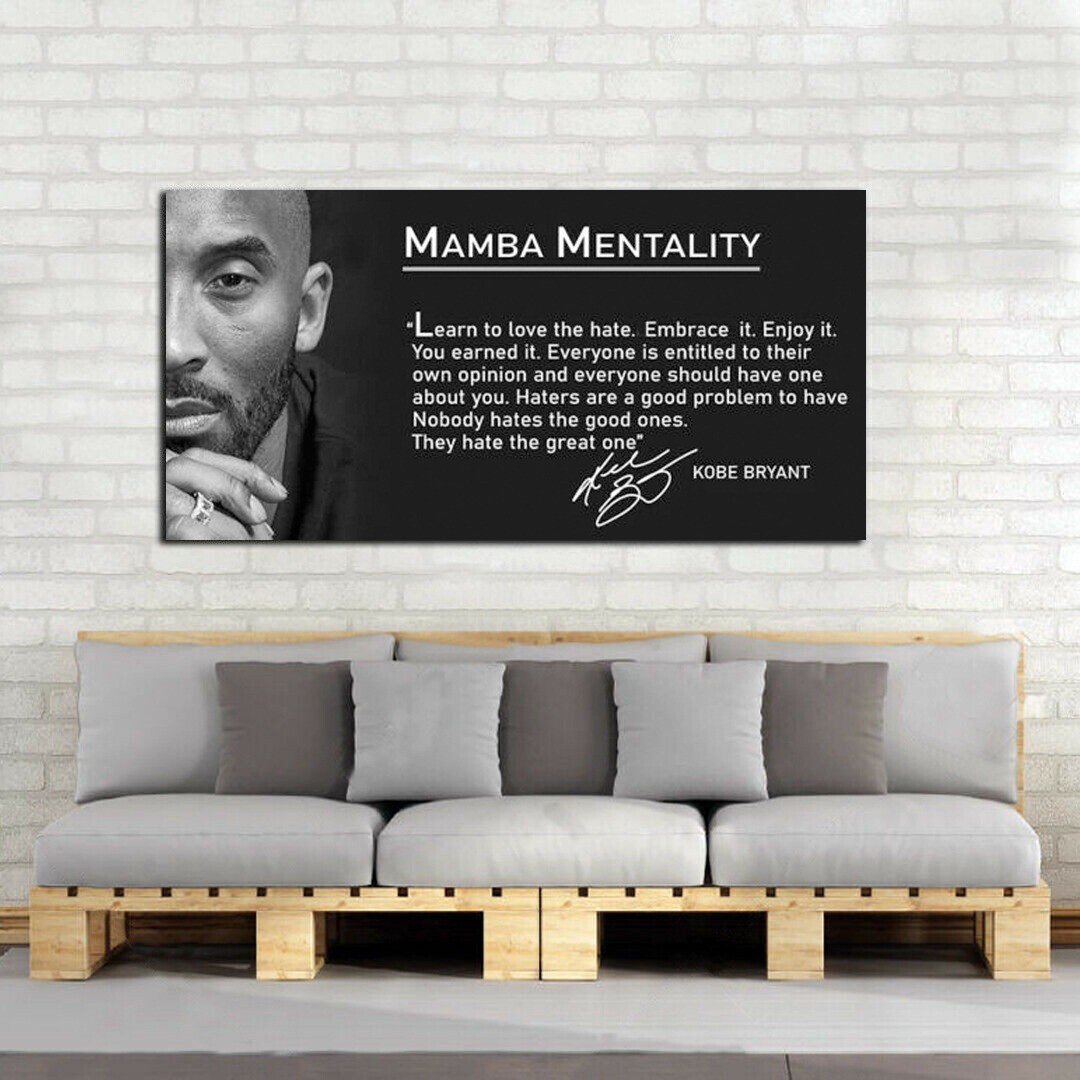 Mentality How Mamba Meaning Kobe Kobe Bryant Quote Poster, Kobe