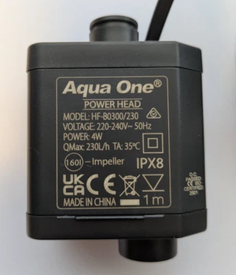 Aqua One Replacement Pump for Platform 21 Aquarium Brand new FREEPOST UK