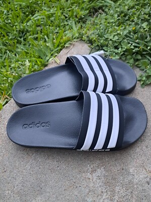 adidas Adilette Shower Men's Sandals, Size 8 - Black/White