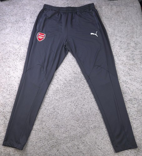 Arsenal FC Training Pants Mens Size XL Football Puma Soccer Joggers Charcoal