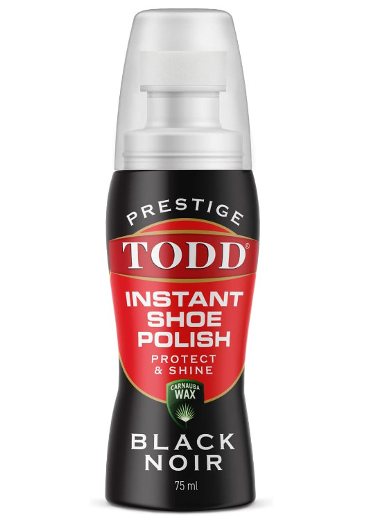 TODD Prestige Colour Shine Liquid Shoe Polish 75ml Black