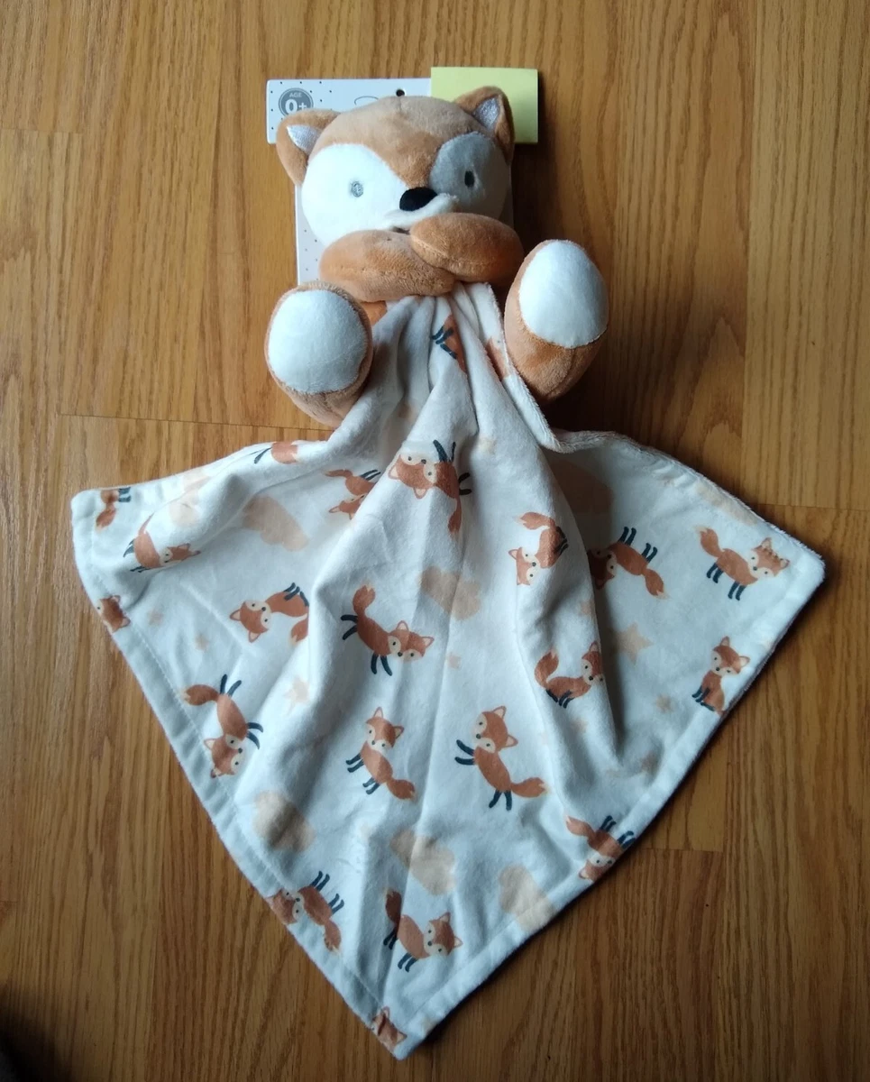 Rene Rofe FOX Baby Security Blanket Lovey Snuggle Tan Boys Girls Tan NEW NWT