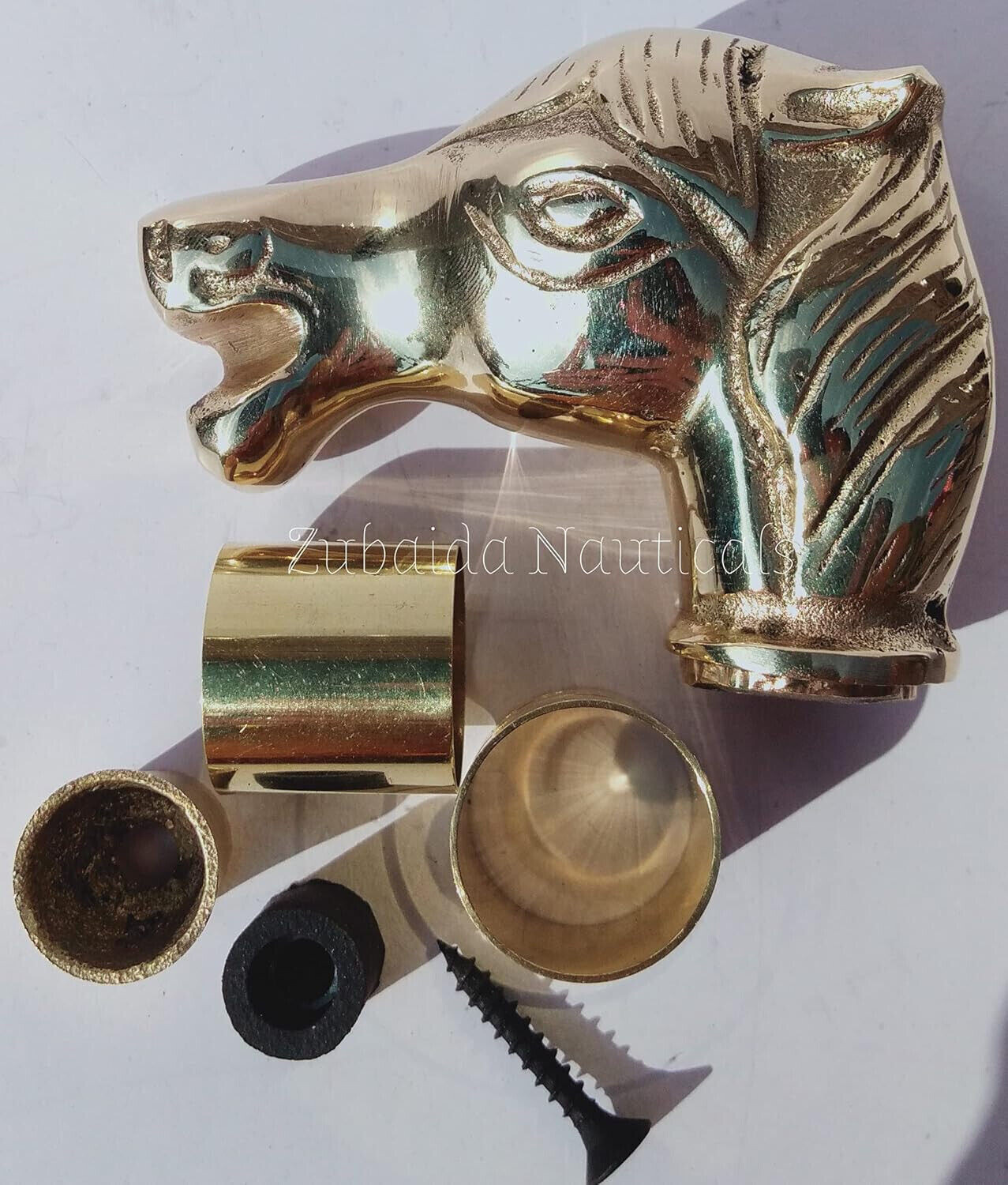 Antique Sebaceous Designer Solid Brass Horse Head… - image 1