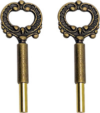 Pack of 2 Lamp Keys Socket Turn Keys Replacement Switch Knobs, Brass Finish