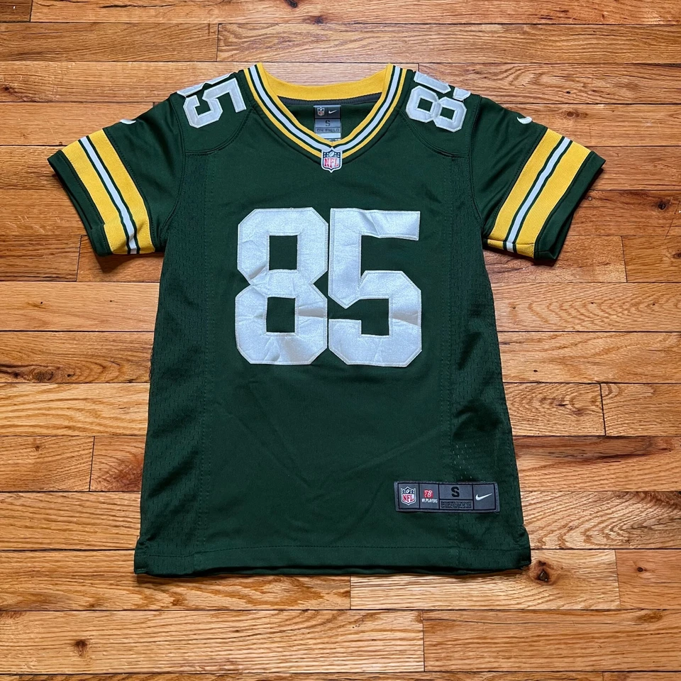 Green Bay Packers NFL Jersey Jennings #85 Boys Size S/8 - Nike On Field Official - Image 2 of 4