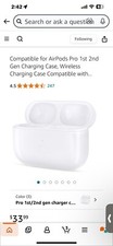 Replacement Case For AirPods Pro For 2nd Gen AirPod Pro, Wireless Charging Case