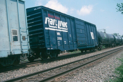 Railroad Slide - Montana Rail Link #21130 Box Car 1995 Westmont Illinois MRL