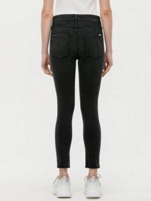 LTB Skinny Jeans Candela Damen Slim Fit Hose Mid Rise Schwarz Used Stretch Denim