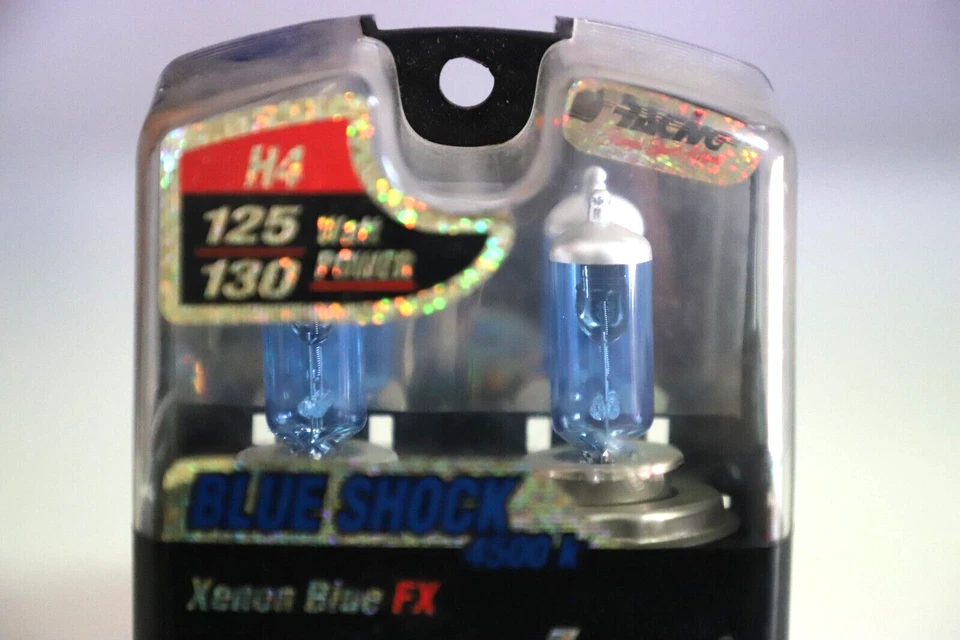 2 Lampade Lampadine alogene Simoni Racing Blue Shock H4 4500°K 12V 60/55 Watt - Immagine 2 di 2