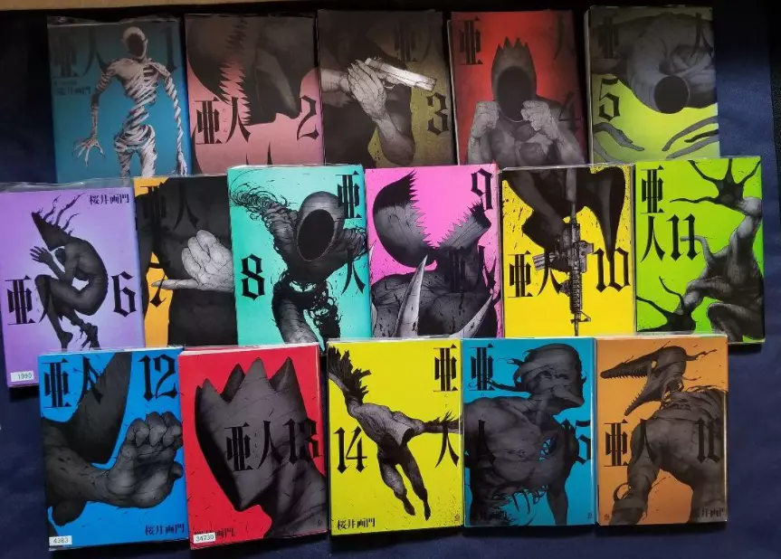 Ajin: Demi-Human Volume 1 - 16 complete manga comics Set Language Japanese