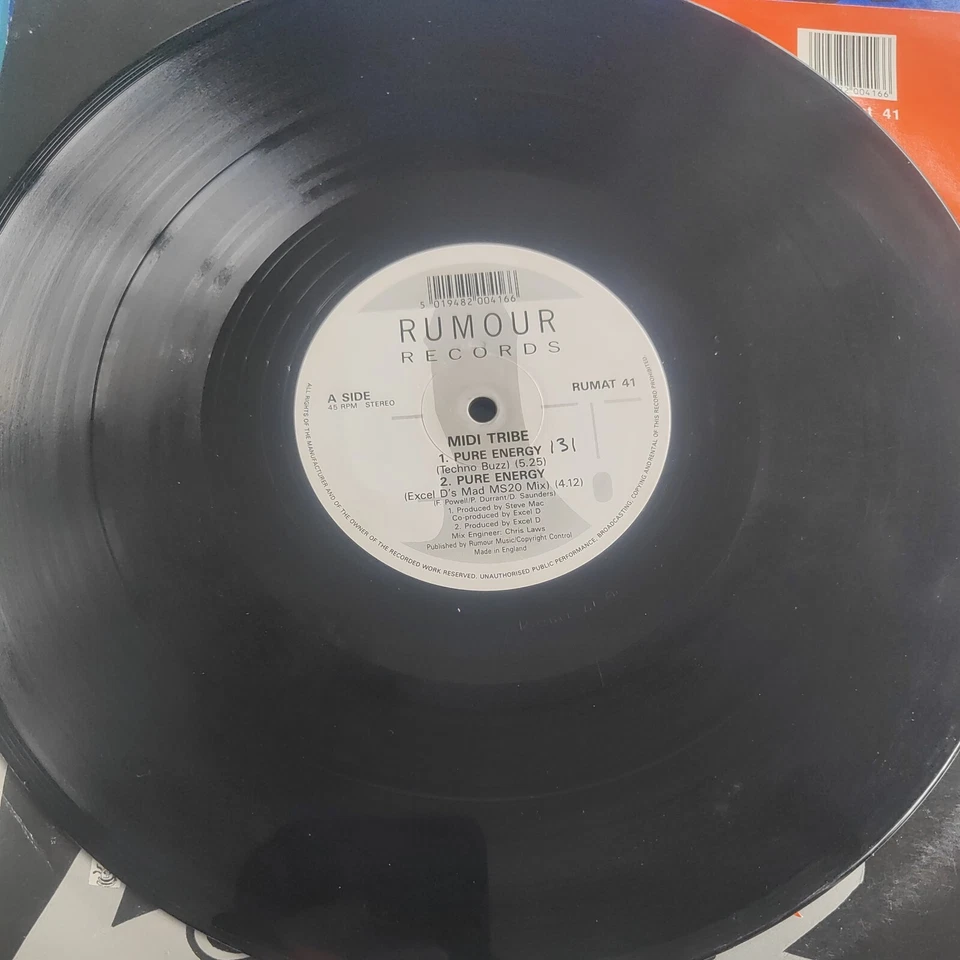 Midi Tribe - Pure Energy - Used Vinyl Record 12 - N5628z, photo 3 of 4