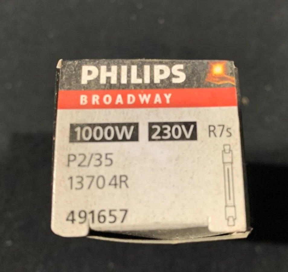 Philips Broadway 13704R 1000w P2/35 230v R7S Film Cine Light Theatre Lamp - Image 2 of 4
