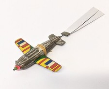 Vintage Antique Prewar Japan Tin Litho Miniature Penny Toy Airplane :- 