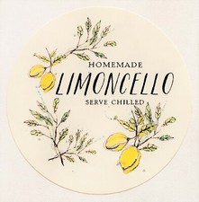 Limoncello Labels - 2" Round Circles. Package of 12