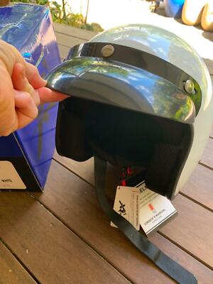 Motor bike helmet with sun visor new in 