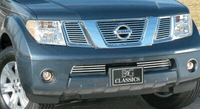 E&G Classics Fits 2005-2007 Nissan Frontier/Pathfinder SE 4pc Chrome ''Q'' Grille