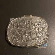 1993 National Finals Rodeo NFR Youth Size Miniature Belt Buckle Hesston