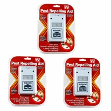 3 pack Riddex Pest Repelling Aid Electronic Rodent Roaches Ants Spiders