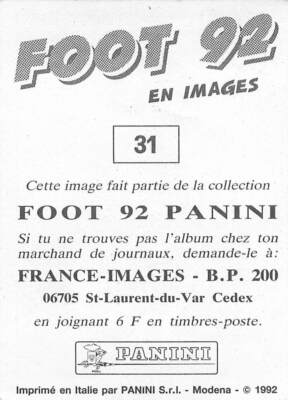 Lot De Fiches Stéphane Paille – Onze Mondial 1988-1991 | Rookie Caen & Montpellier | Collection Originale Foot Français