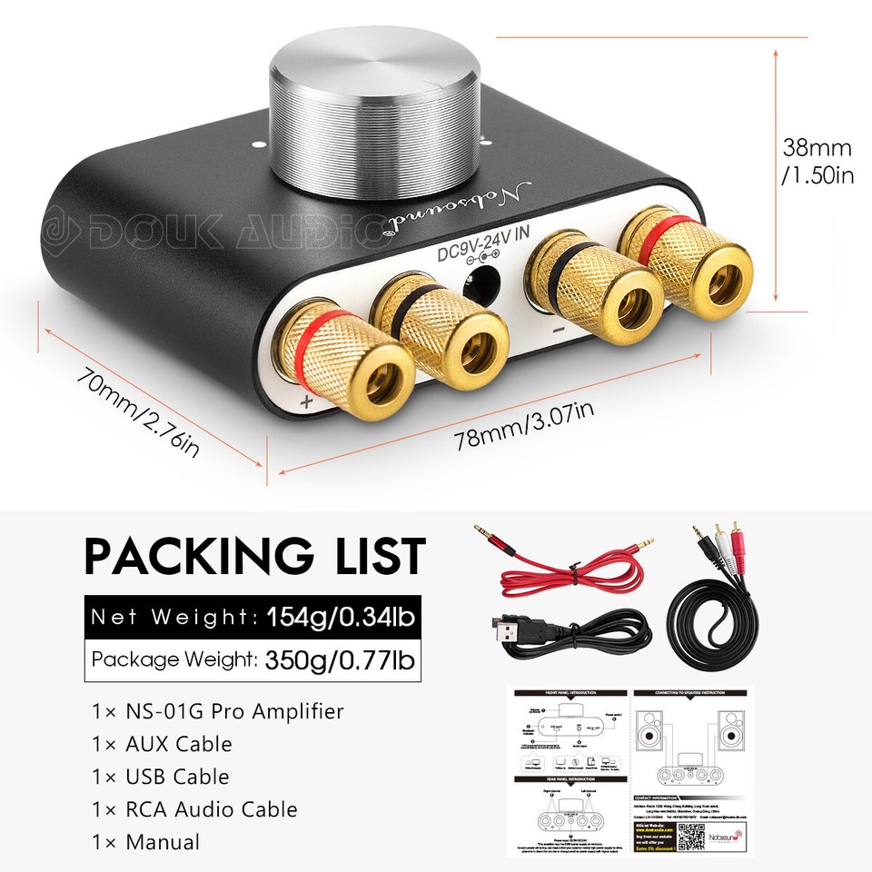 2020 Nobsound Mini Bluetooth 5.0 amplificateur numérique Hifi stéréo 2020 Nobsound Mini Bluetooth 5.0 amplificateur numérique Hifi stéréo