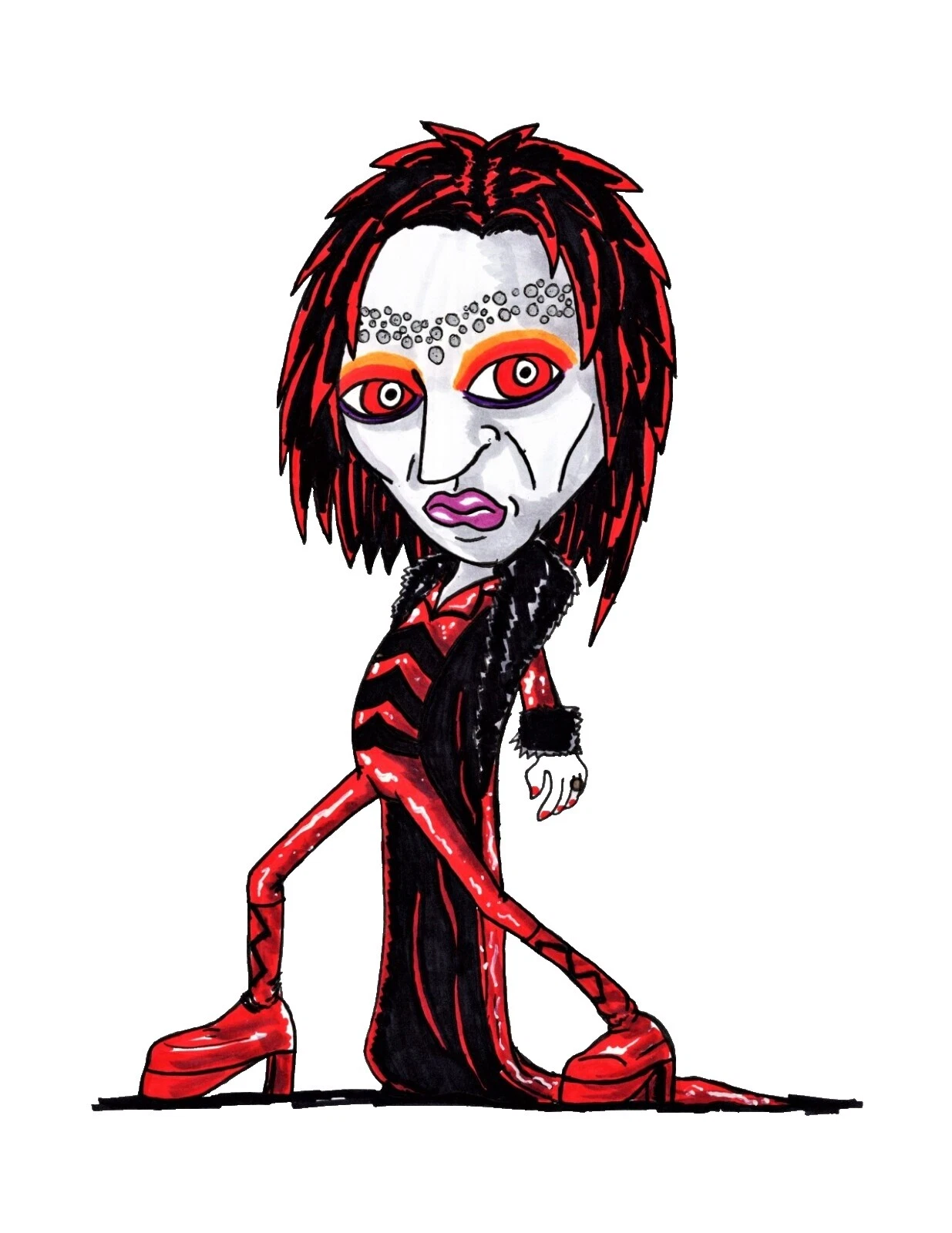 Ink Cartoon Music Art Drawings