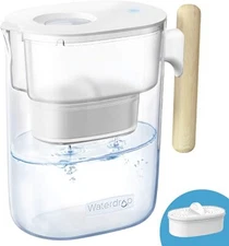 Waterdrop Chubby 10-Cup Water Filter Pitcher with 1 Filter, Long-Lasting 200 gal