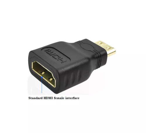 2 x Mini HDMI Male to Standard HDMI Female Adapter Gold Plated HDTV 4K 1080p 3D - Picture 2 of 6