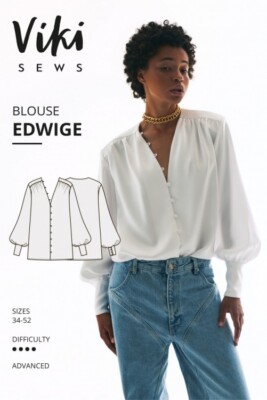 Vikisews Schnittmuster Edwige Bluse Damen UK 4-22