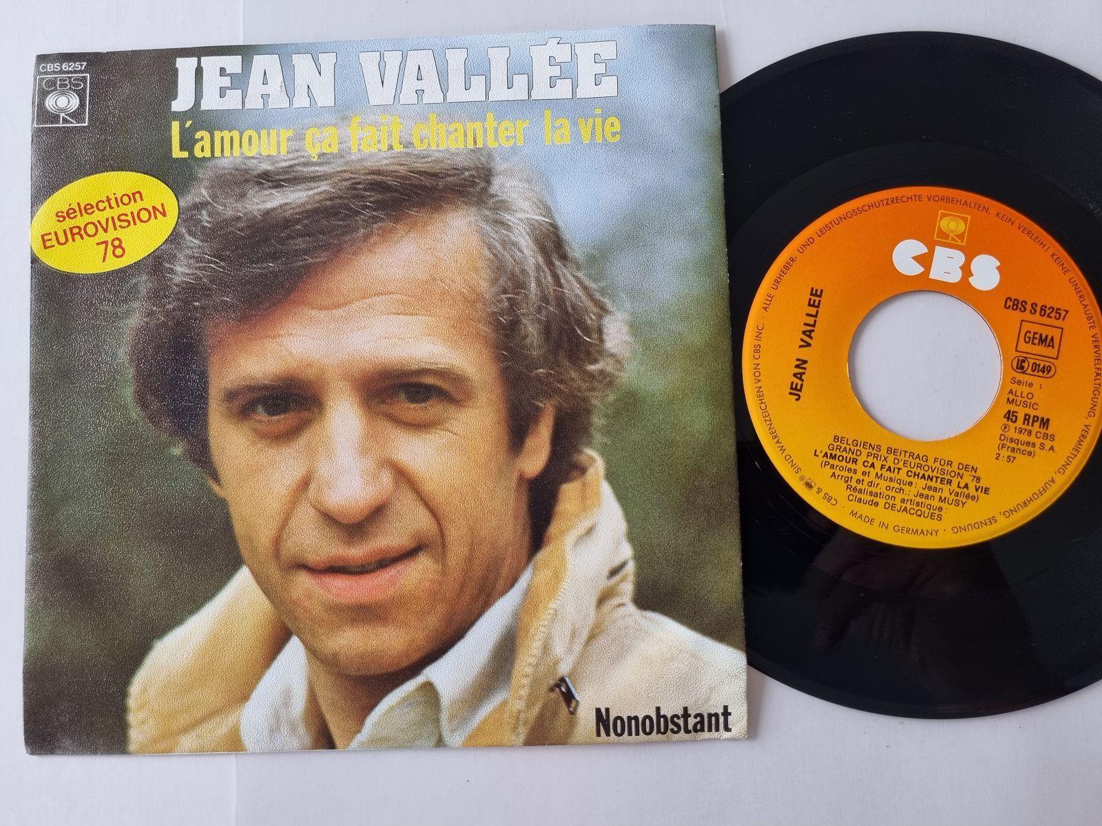7"" Single Jean Vallee - L'amour ca fait chanter la vie Vinyl Germany EUROVISION