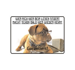 Schild Hinweisschild Hinweis Wer Mich Hier Beim Lesen Stort Hund Vorsicht Sos Ebay