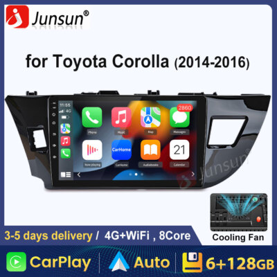 6+128G Carplay For Toyota Corolla 2014-2016 Android 13 Car Stereo Radio GPS Navi