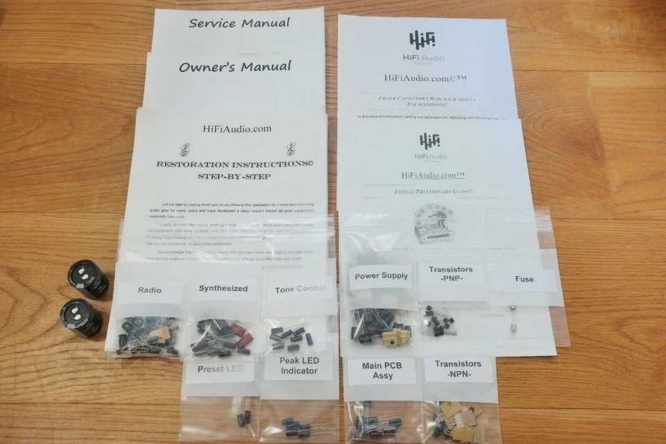 Luxman RX-102 reconstruir restauración recapitulación kit de servicio reparación reparación condensador Foto 2 de 4