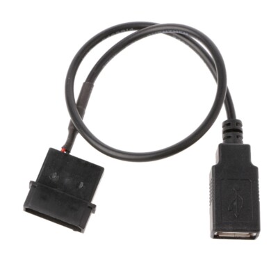 30cm PC Internal 5V 2-Pin IDE Molex To USB 2.0 Type A Female Power Adapter Cable