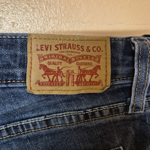 Levis 535 Jeans blau Super Skinny Distressed Saum Stretch W29 L28 Größe 29 - Bild 5 von 8