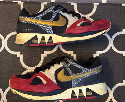 Nike Air Stab Premium Black/Metallic Gold-Varsity Red Men's 13 313717 071