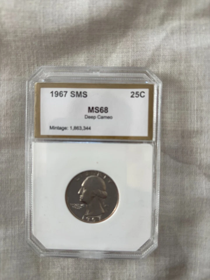 1967 SMS Washington Quarter NGC MS 66, MS 67, & MS 68 Cameos - Image 4 of 4