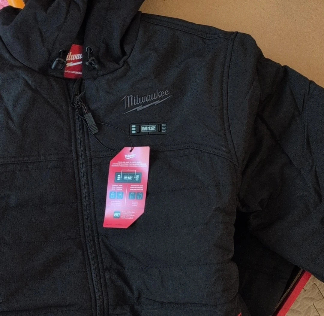 Milwaukee M12 Heated Hooded Jacket Kit, Black Ripstop Polyester, Size S image 2