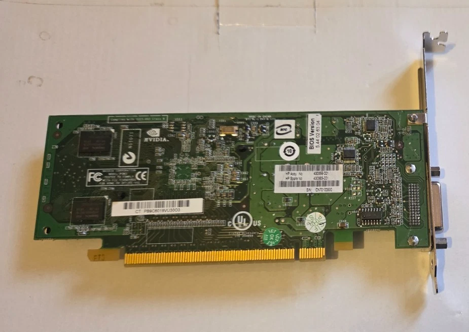 PCIe Dell Nvidia DH261 128mb Quadro P383 DMS-59 graphic card PN 430965-001 - Image 3 of 3