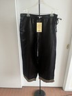 NWT Fabindia Cotton Satin PALAZZO IJAR Dress PANT WIDE LEG Black & Gold Brocade — photo 1
